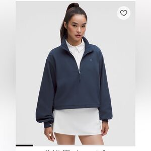 Lululemon cotton terry tennis half zip